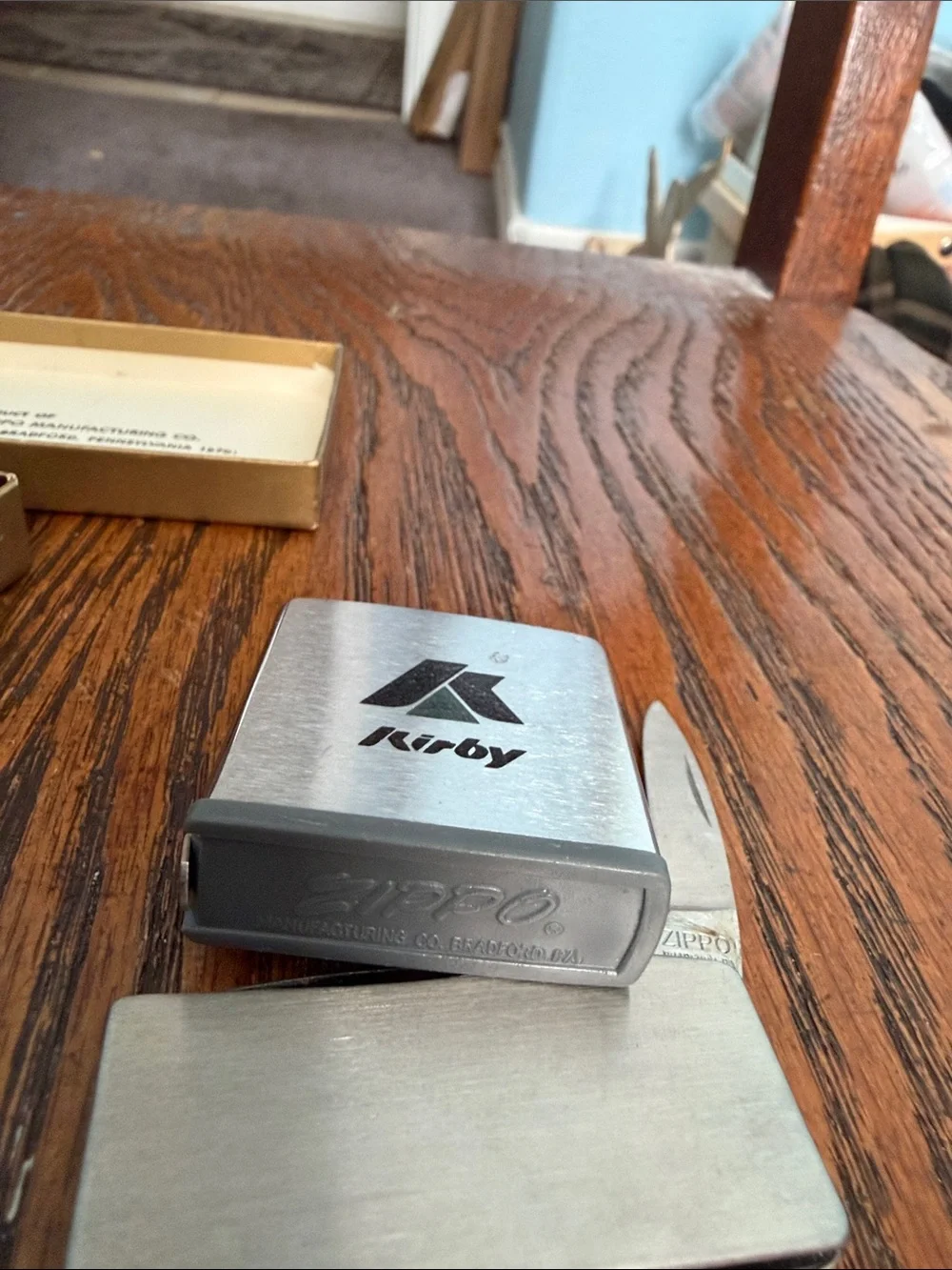 Kirby Silvertone Pocket Knife and Measuring Tape made by Zippo Vintage